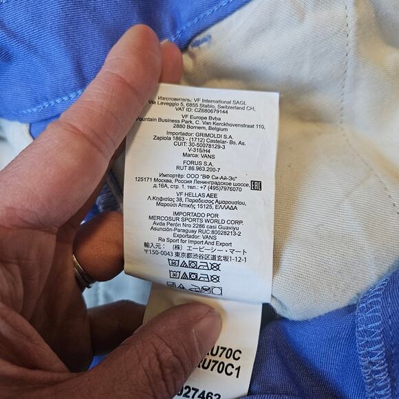 Vans Pants‎ Womens 25  Blue Tierra Whack Cuffed Wide Leg Chino Style Streetwear - Picture 12 of 12